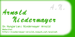 arnold niedermayer business card